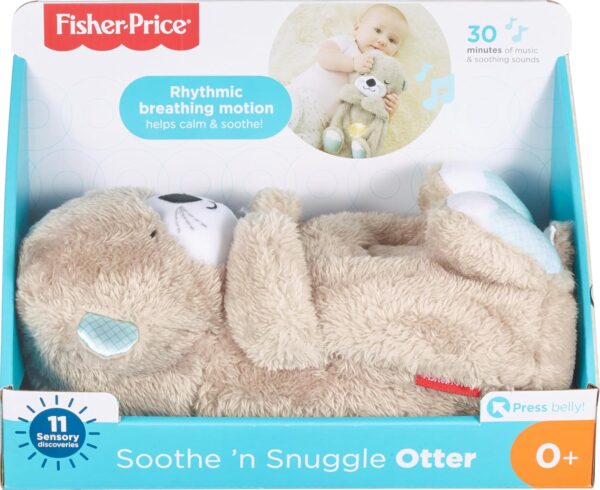 Fisher-Price Baby Toy Soothe 'n Snuggle Otter Portable Plush Sound Machine with Music Lights & Breathing Motion for Newborns 0+ Months - Image 7