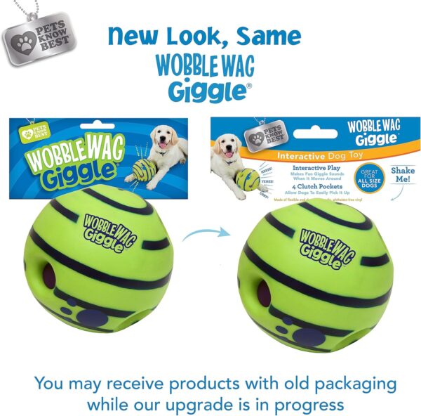 Wobble Wag Giggle Ball, Interactive Dog Toy, Fun Giggle Sounds When Rolled or Shaken, Pets Know Best, As Seen On TV - Image 2