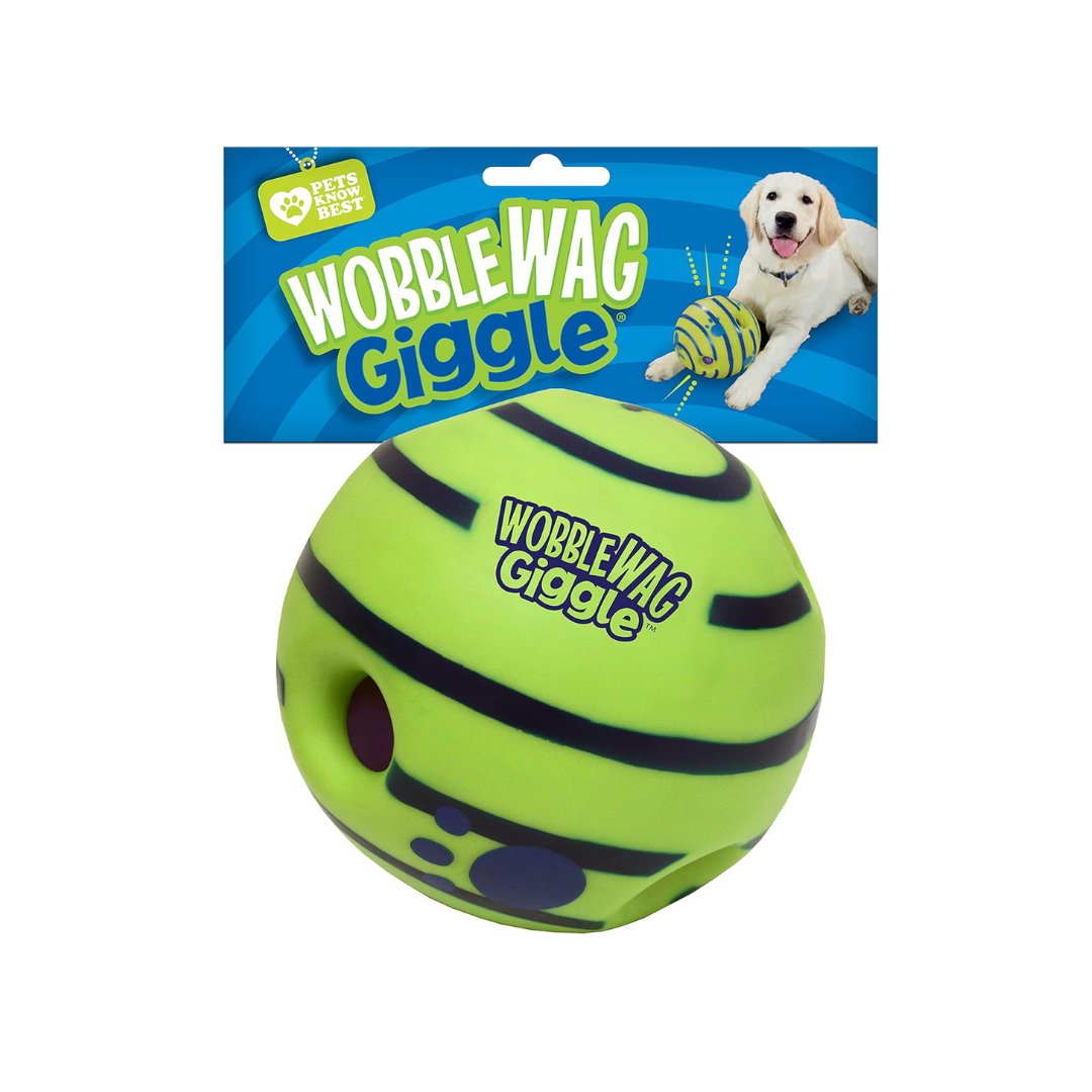 Wobble Wag Giggle Ball, Interactive Dog Toy, Fun Giggle Sounds When Rolled or Shaken, Pets Know Best, As Seen On TV