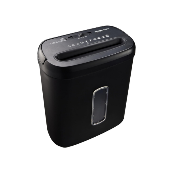 Amazon Basics 8-Sheet Cross Cut Paper Shredder and Credit Card Shredder - Black