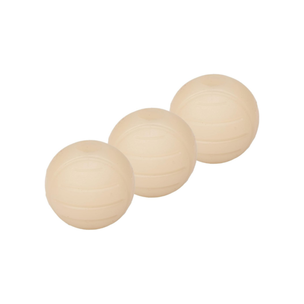 Amazon Basics Dog Toys, Interactive Glow Rubber Balls, (Pack of 3), 2.5 inch, Beige