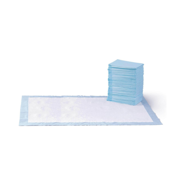 Amazon Basics Leakproof Dog and Puppy Pee Pads with 5-Layer Quick-Dry Surface for Potty Training, Standard Absorbency, Giant, 27.5 x 44 Inch, Pack of 40, Blue & White