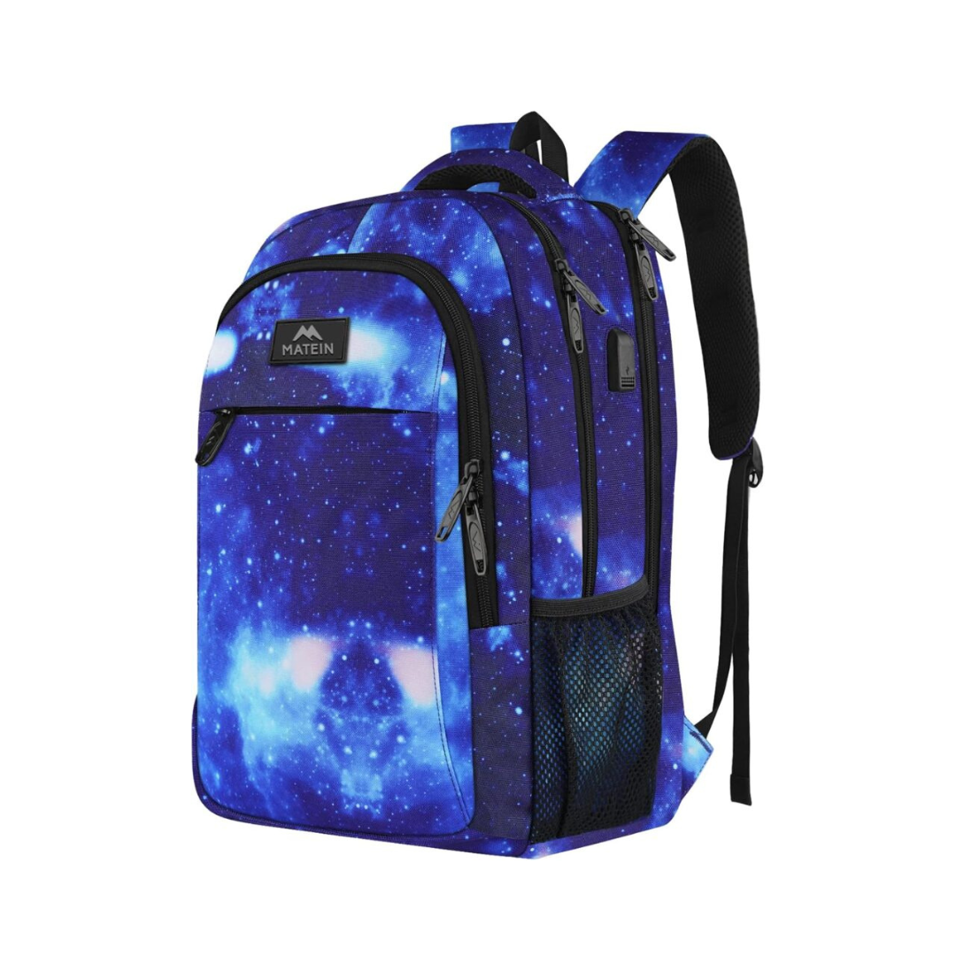 MATEIN School Backpack for Boys Girls, Anti Theft College School Laptop Bookbag for Students with USB Charging Port, Water Resistant Slim Travel Laptop Backpack Fits 15.6 In Computer Gifts for Men
