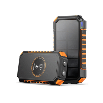 Riapow Solar Charger Power Bank - 26800mAh Wireless Portable Charger with USB C – PD QC3.0 Fast Charging Battery Bank - External Battery Pack with 4 Outputs for iPhone Tablet, Flashlight for Outdoor