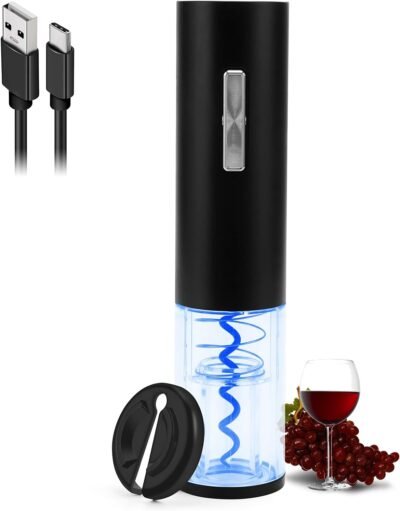 COKUNST Electric Wine Opener, Rechargeable Automatic Wine Corkscrew Bottle Opener