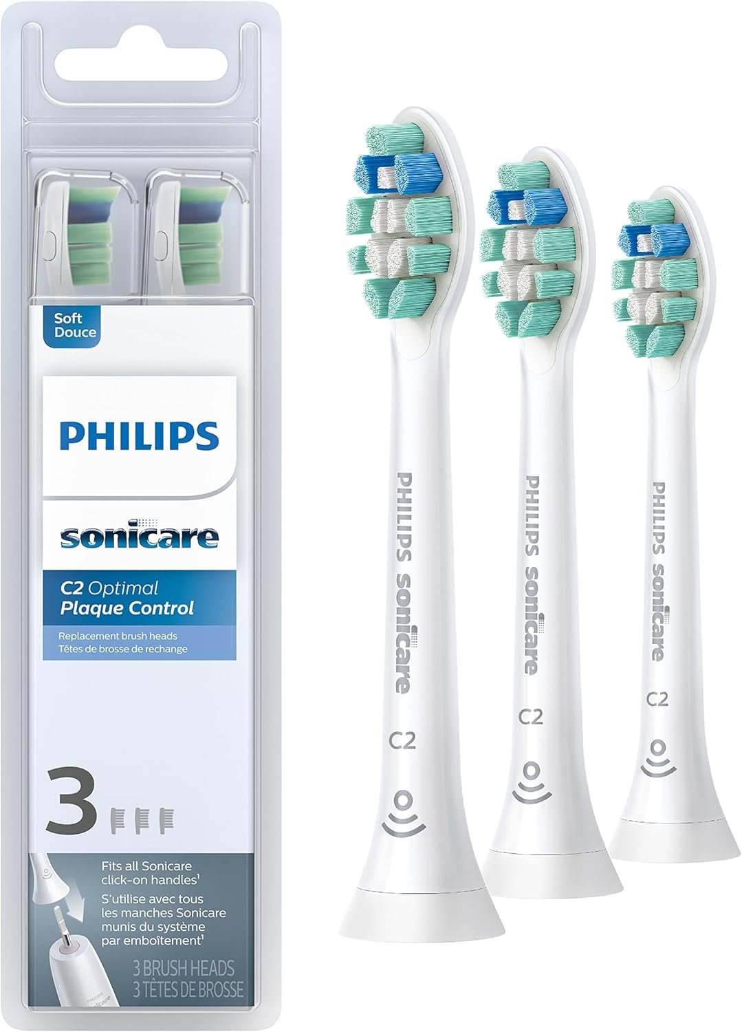 Philips Sonicare Genuine C2 Optimal Plaque Control Toothbrush Heads