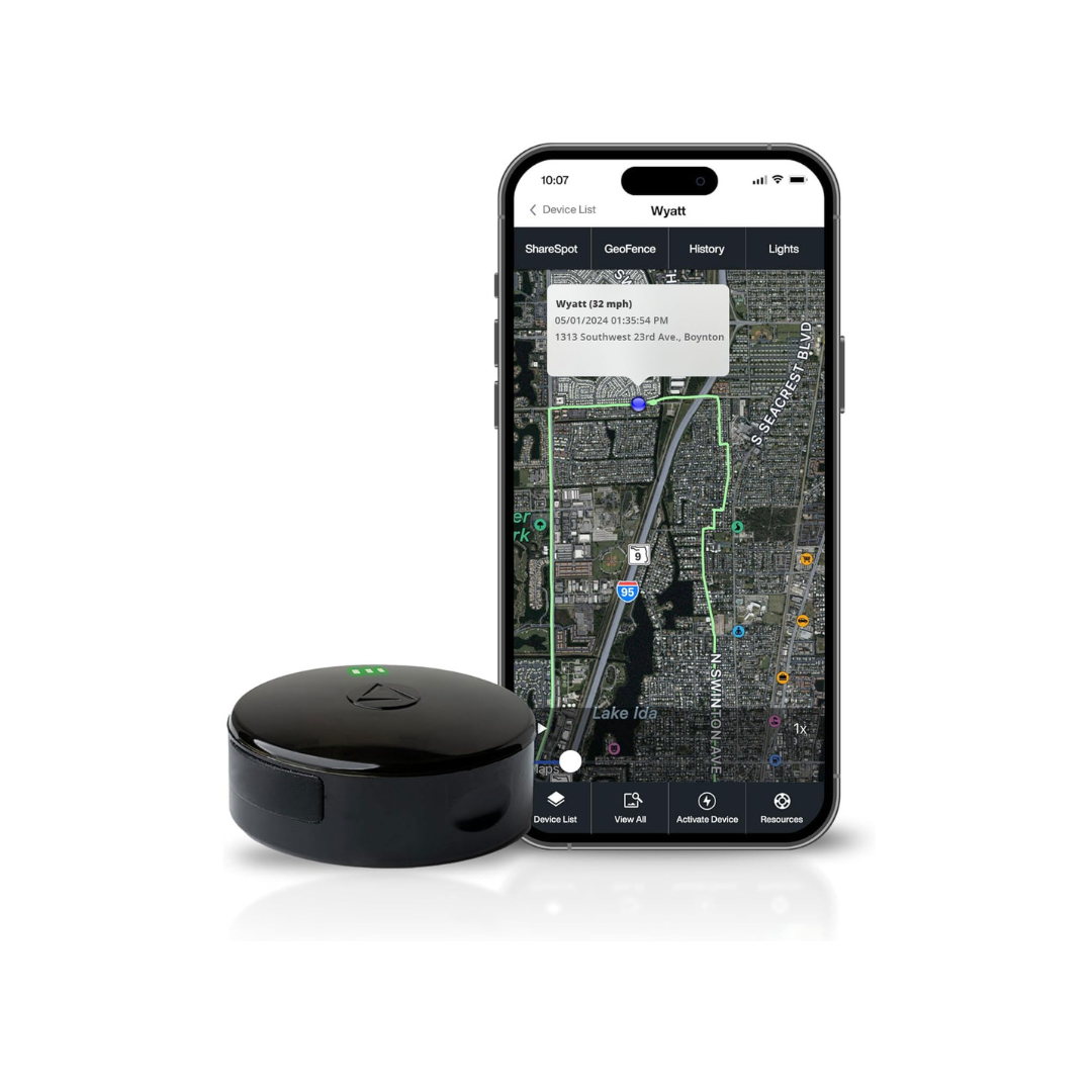 LandAirSea 54 GPS Tracker - Made in the USA from Domestic & Imported Parts. Long Battery, Magnetic, Waterproof, Global Tracking. Subscription Required