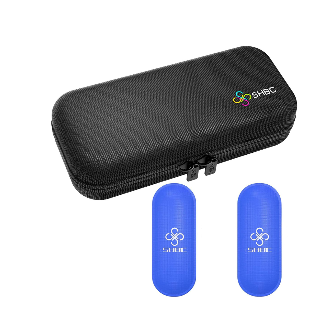 SHBC Cooler Travel Case with Cooling Bag with 2 Ice Packs Black