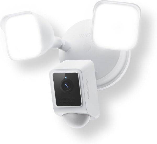WYZE Floodlight Camera v2, 2800-Lumen LEDs, 2K HD Outdoor Security Camera, 160° Wide View, Motion Activated Light, 105dB Siren, Color Night Vision, Compatible with Alexa & Google Assistant,