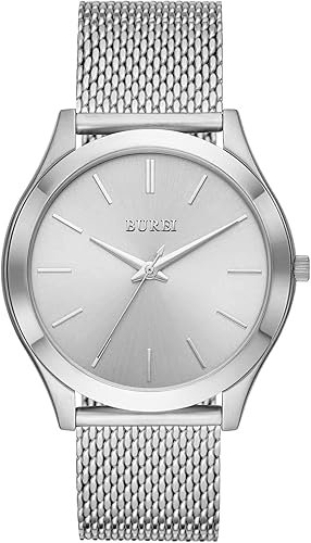BUREI Men Watches Fashion Analog Stainless Steel Quartz Waterproof Watches,Gift for Men.