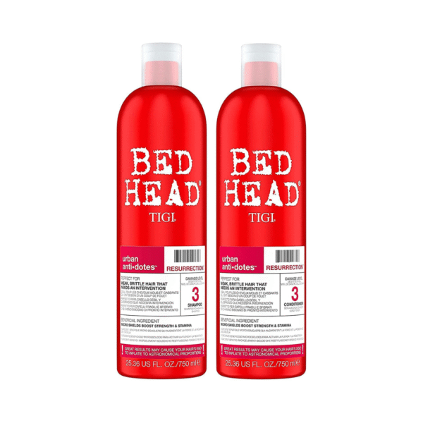 Bed Head by TIGI Urban Antidotes Resurrection Shampoo and Conditioner for Damaged Hair 25.36 fl oz 2 count