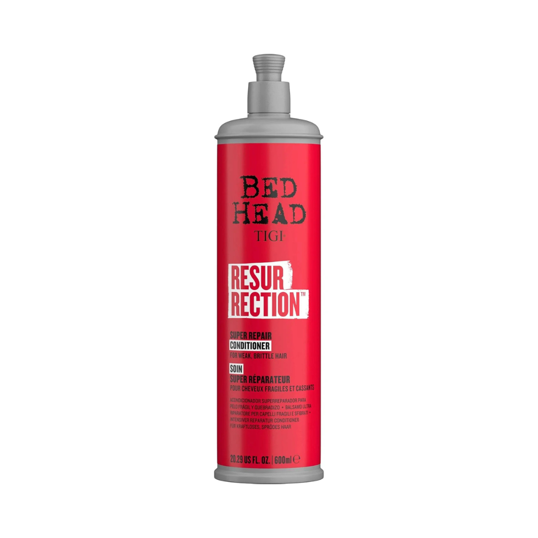 TIGI Bed Head RESURRECTION REPAIR CONDITIONER FOR DAMAGED HAIR 20.29 fl ozAbout this item Bed Head's new Resurrection Conditioner with a powerful repairing and conditioning formulation; new on the outside and just as epic on the inside Professional damage repair conditioner for damaged hair moisturizes