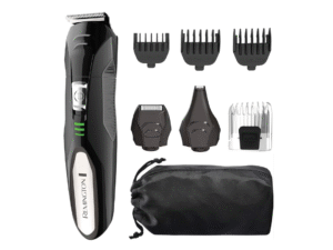 Remington All-in-One Grooming Kit, Lithium Powered, 8 Piece Set with Trimmer, Men's Shaver, Clippers, Beard and Stubble Combs, Black