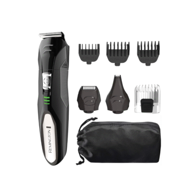 Remington All-in-One Grooming Kit, Lithium Powered, 8 Piece Set with Trimmer, Men's Shaver, Clippers, Beard and Stubble Combs, Black