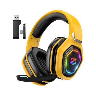 Wireless Gaming Headsets for PC, Ps5, Ps4 - Lossless Audio USB-A & USB-C Gaming Headphones with Flip Mic, 30-Hr Battery Bluetooth Headset for Switch, Laptop, Mobile, Mac