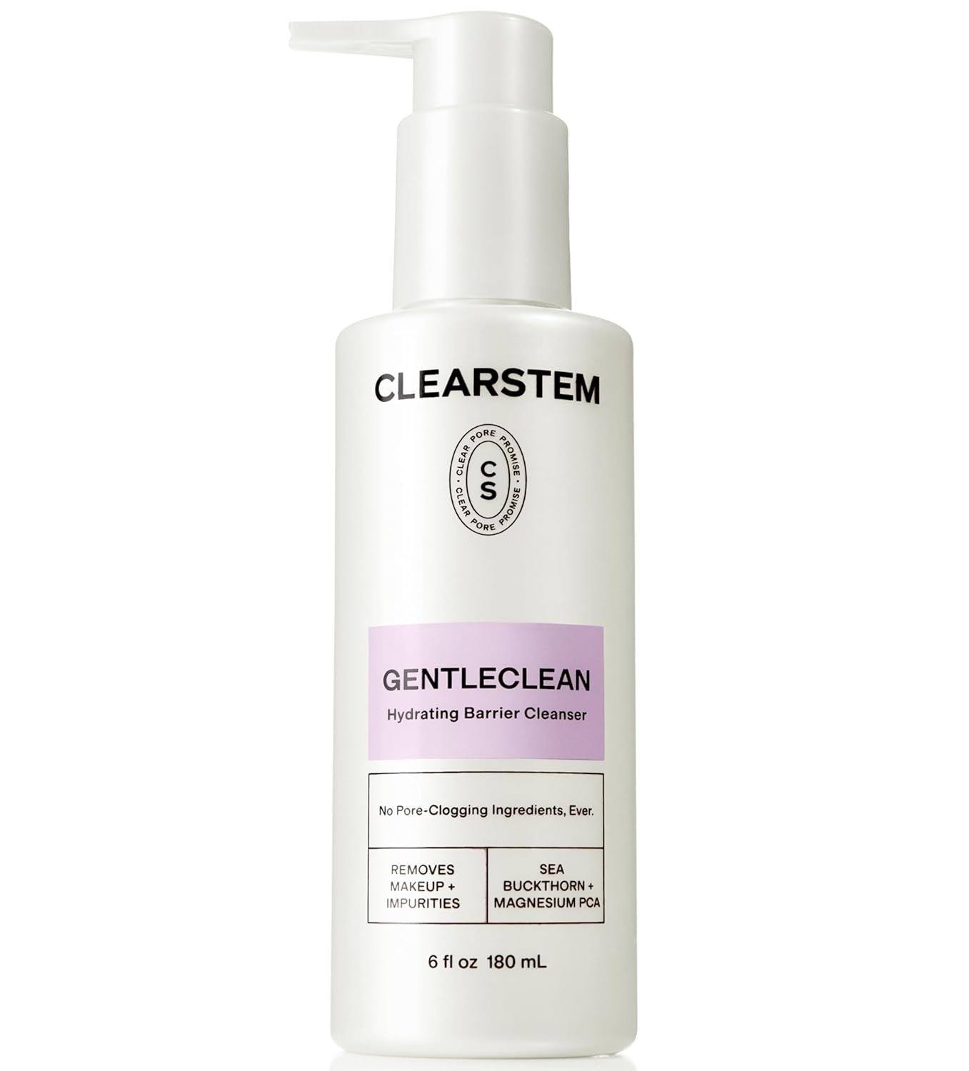 CLEARSTEM - GENTLECLEAN Vitamin C Infused Calming Wash - Facial Cleanser, Makeup Remover - Goldenseal + Green Tea - Facial Skin Care Products - Gluten Free, Cruelty Free - 6 fl oz / 180ml Visit the CLEARSTEM Store